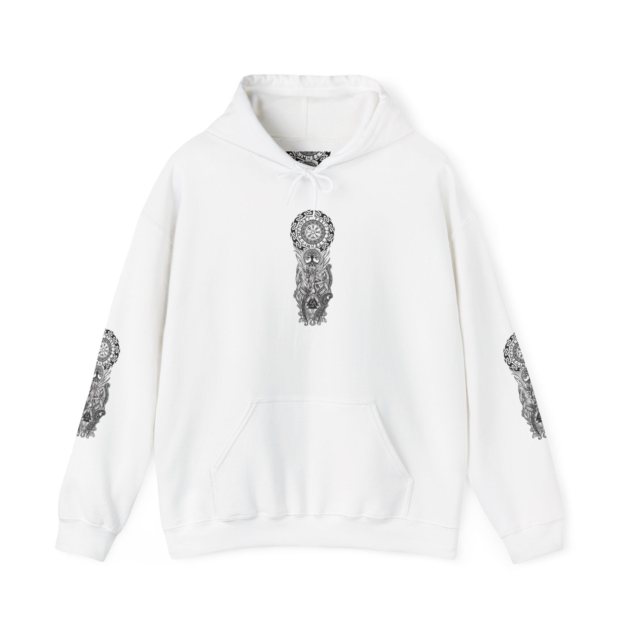 Norse Symbolic Totem Design Chic Graphic Hoodie
