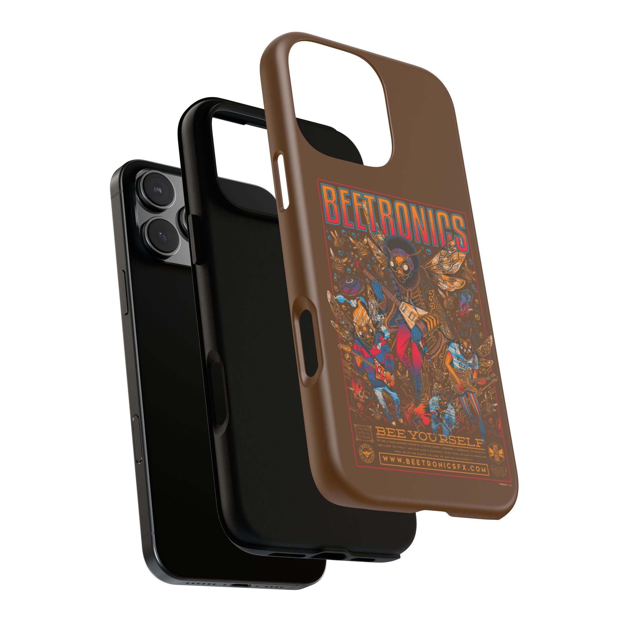 BeeTronics Rock Band – Psychedelic Bee Guitarist iPhone Case