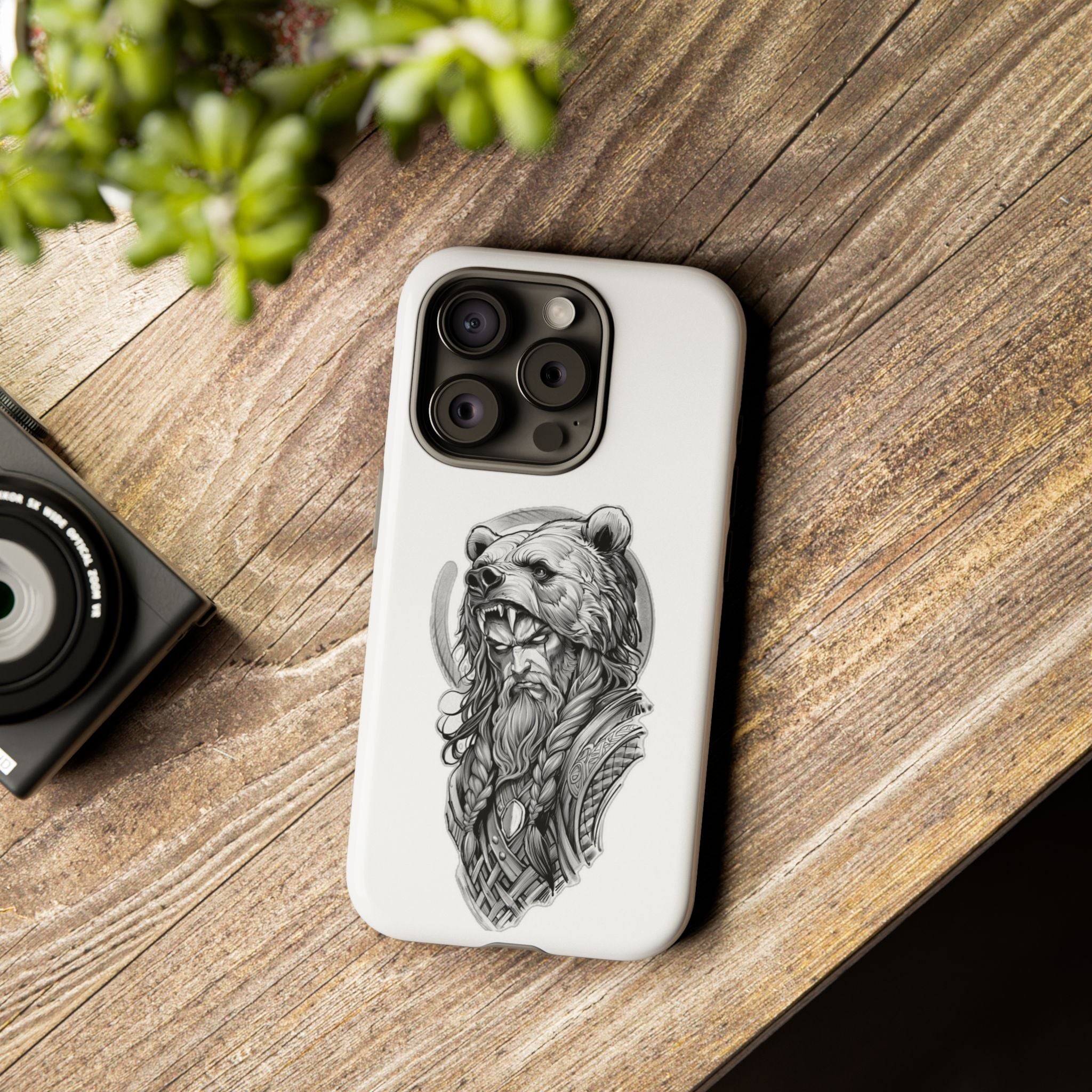 Viking Berserker Bear – Norse Warrior iPhone Case