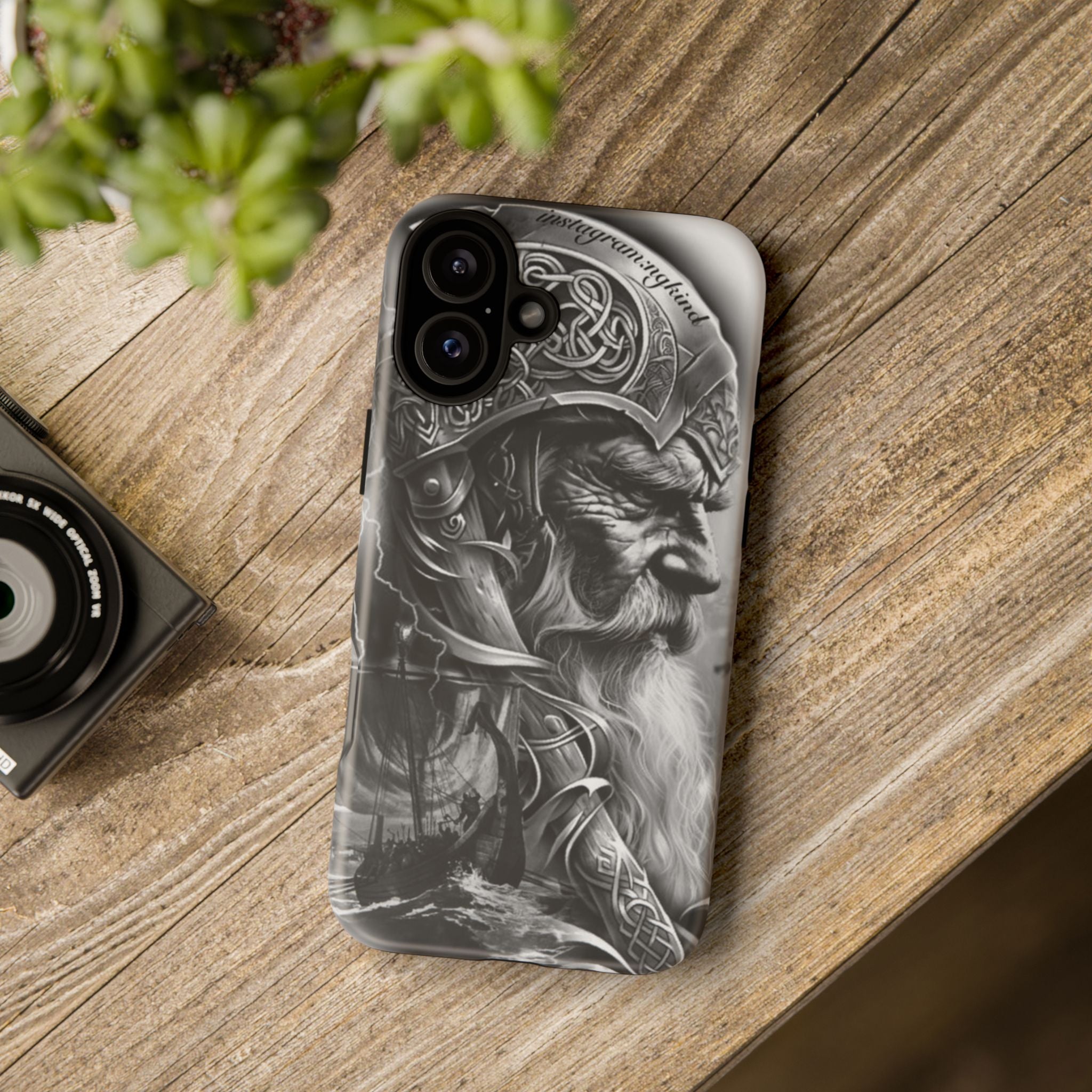 Viking Warrior & Longship – Norse Mythology iPhone Case
