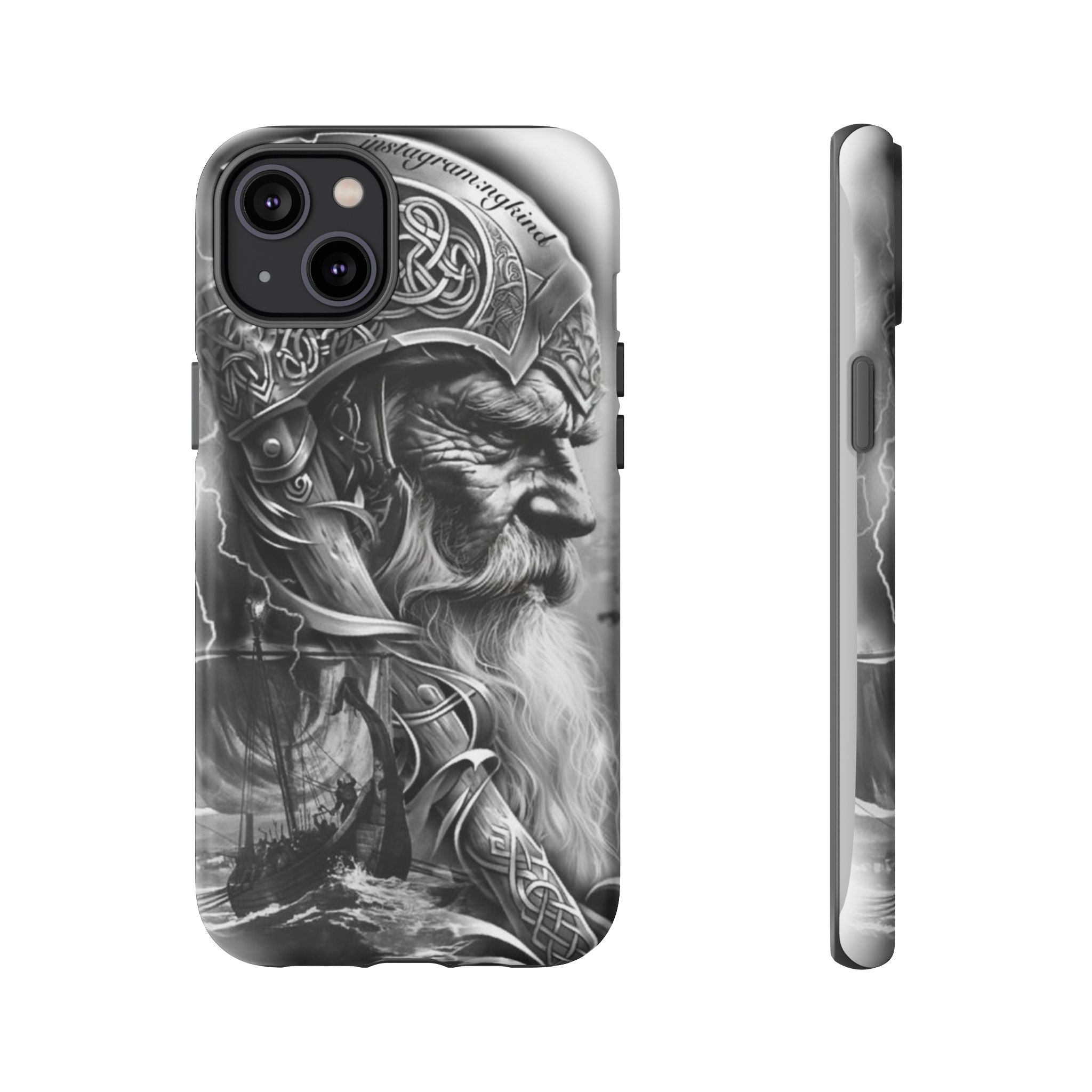 Viking Warrior & Longship – Norse Mythology iPhone Case