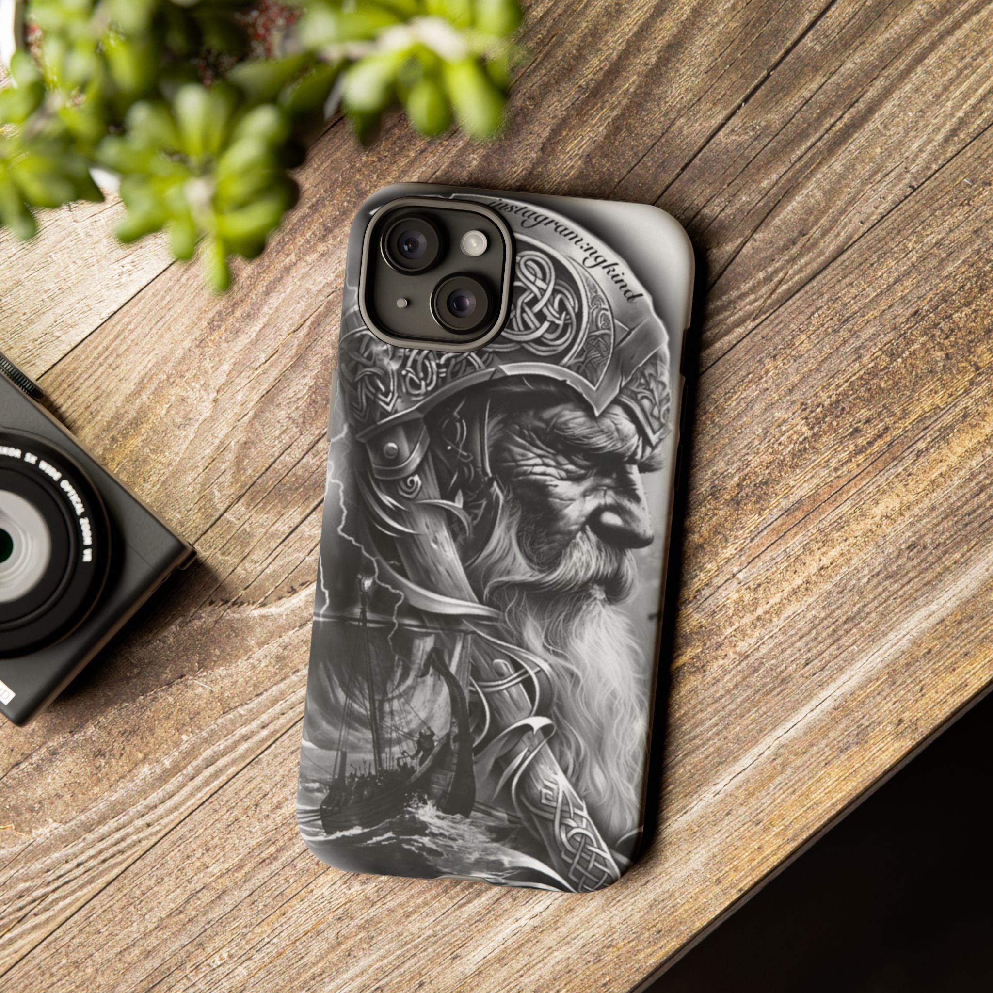 Viking Warrior & Longship – Norse Mythology iPhone Case