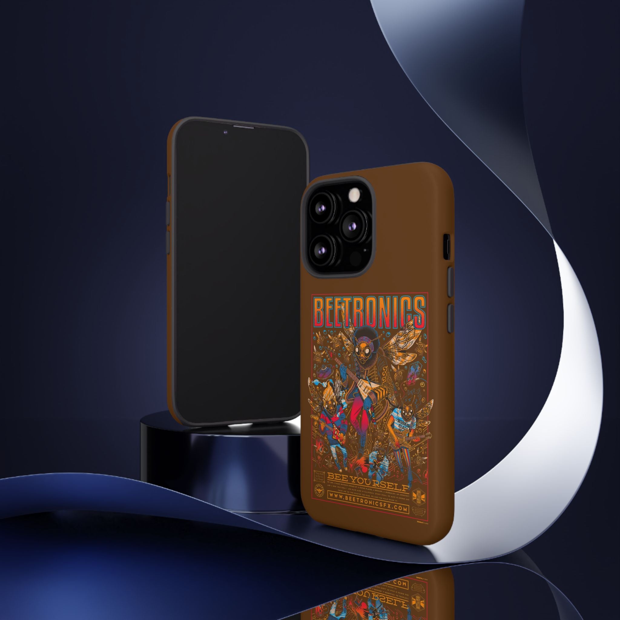 BeeTronics Rock Band – Psychedelic Bee Guitarist iPhone Case