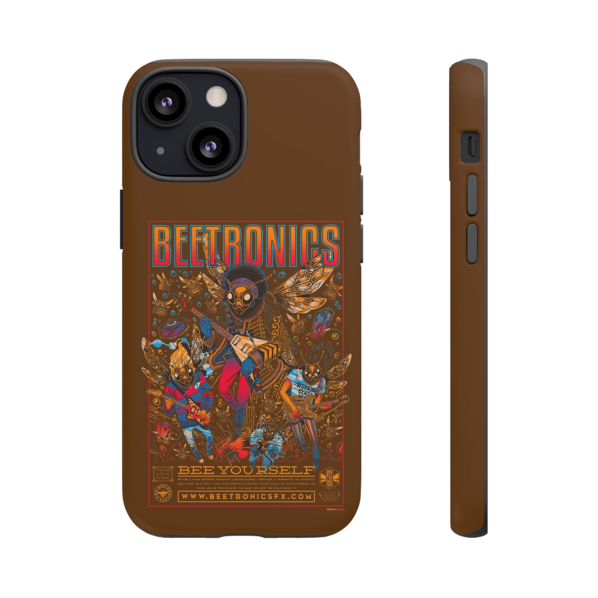 BeeTronics Rock Band – Psychedelic Bee Guitarist iPhone Case