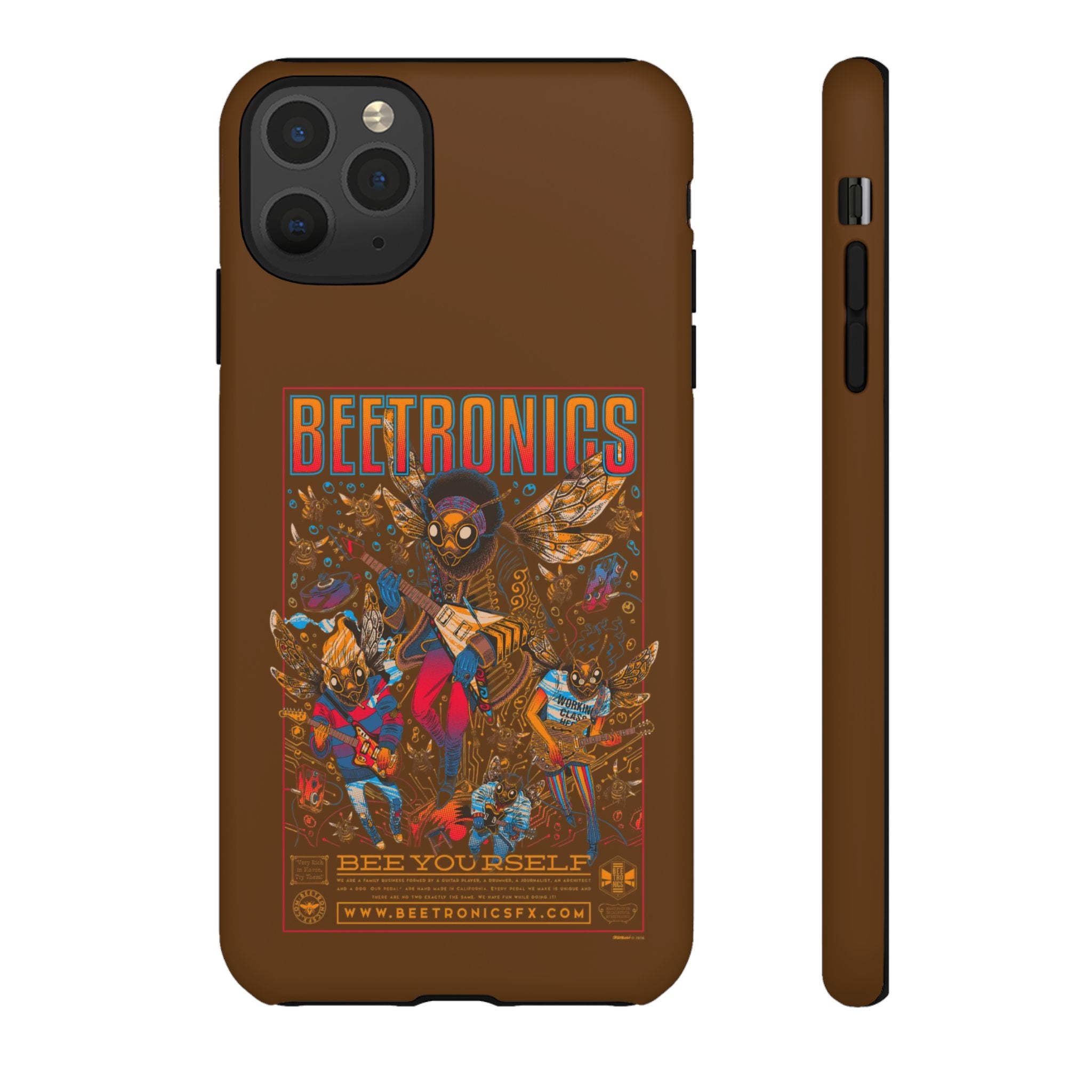 BeeTronics Rock Band – Psychedelic Bee Guitarist iPhone Case