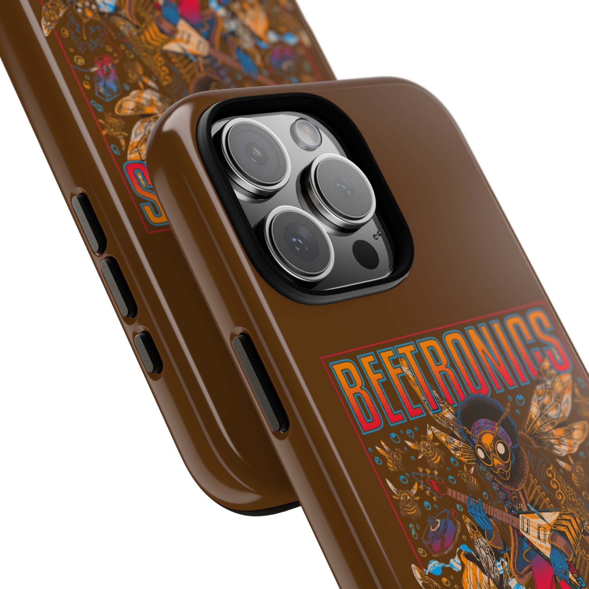 BeeTronics Rock Band – Psychedelic Bee Guitarist iPhone Case