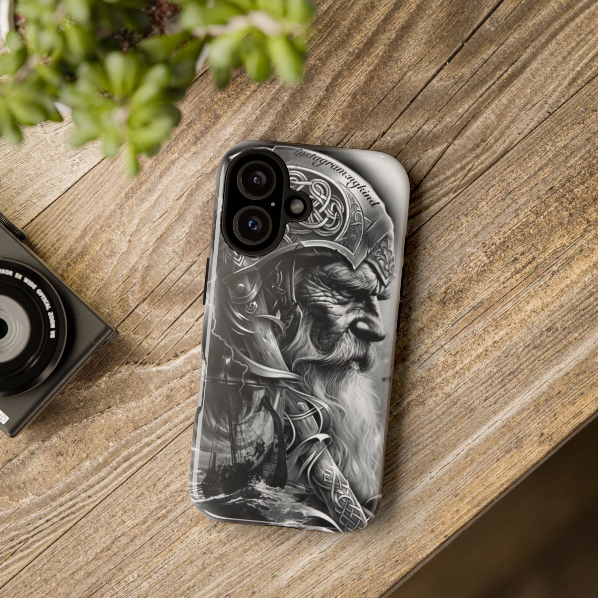 Viking Warrior & Longship – Norse Mythology iPhone Case
