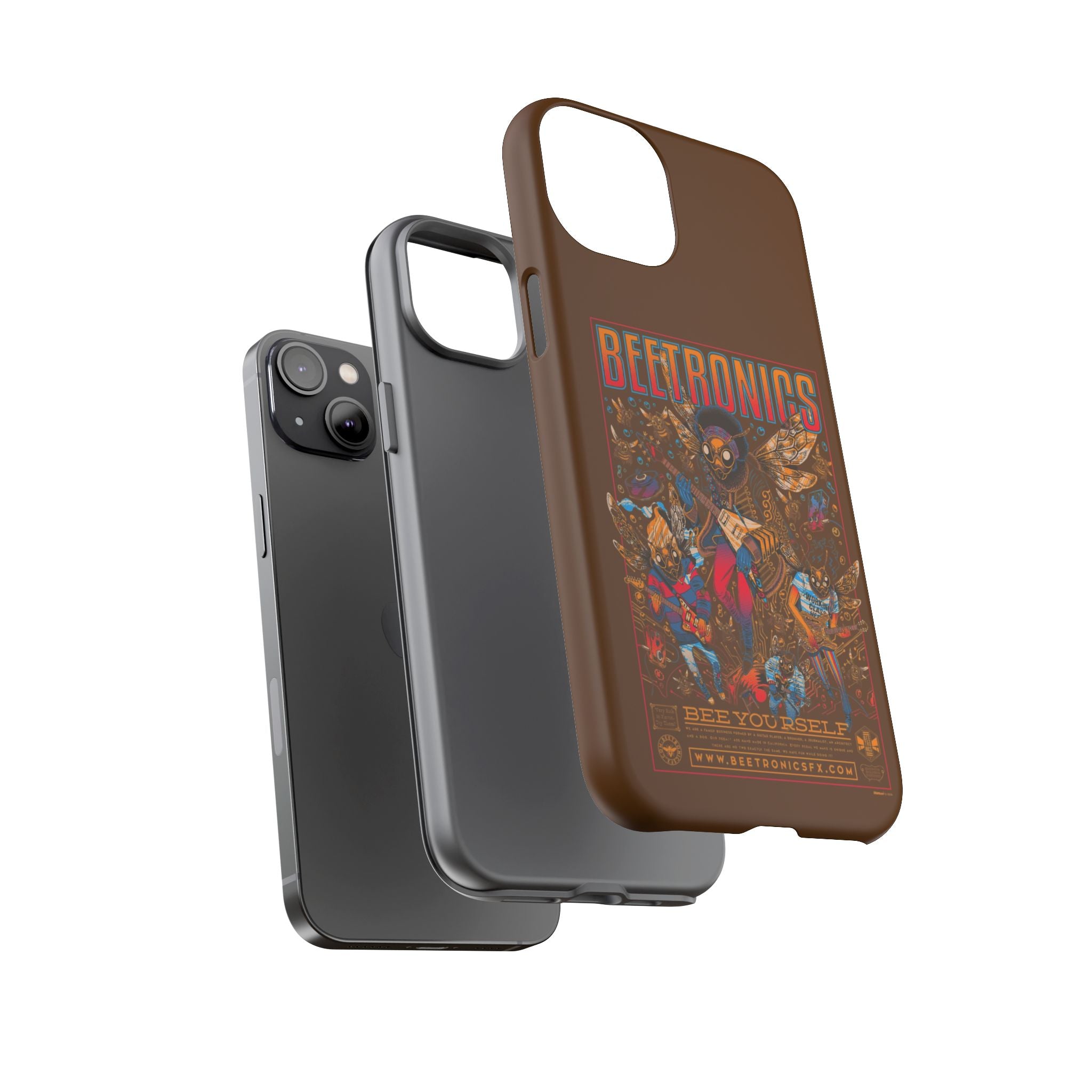 BeeTronics Rock Band – Psychedelic Bee Guitarist iPhone Case