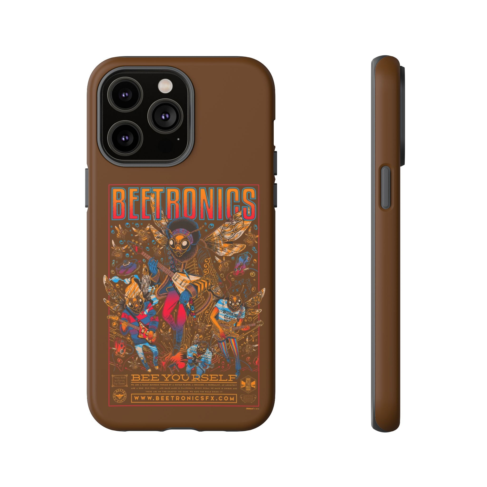 BeeTronics Rock Band – Psychedelic Bee Guitarist iPhone Case