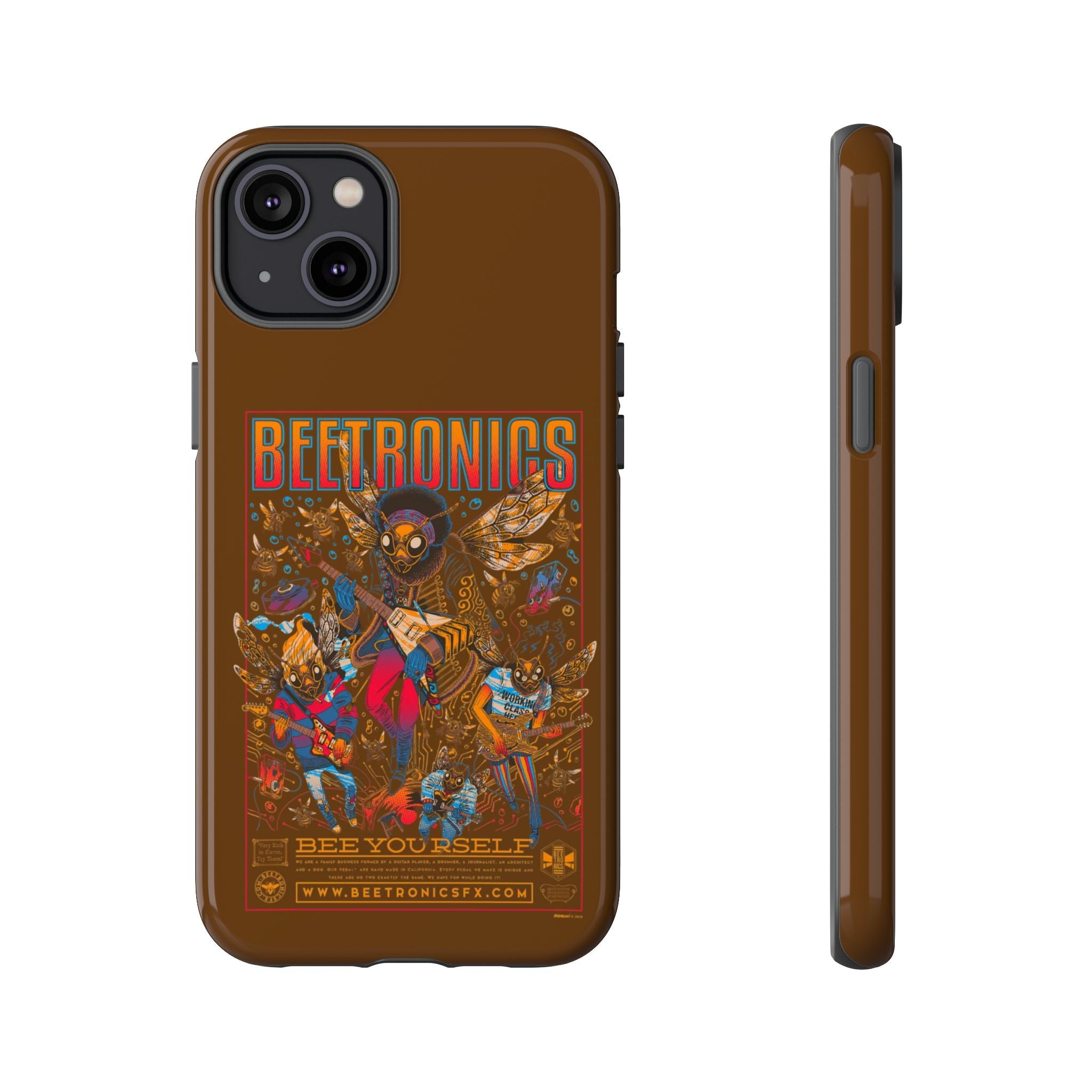 BeeTronics Rock Band – Psychedelic Bee Guitarist iPhone Case