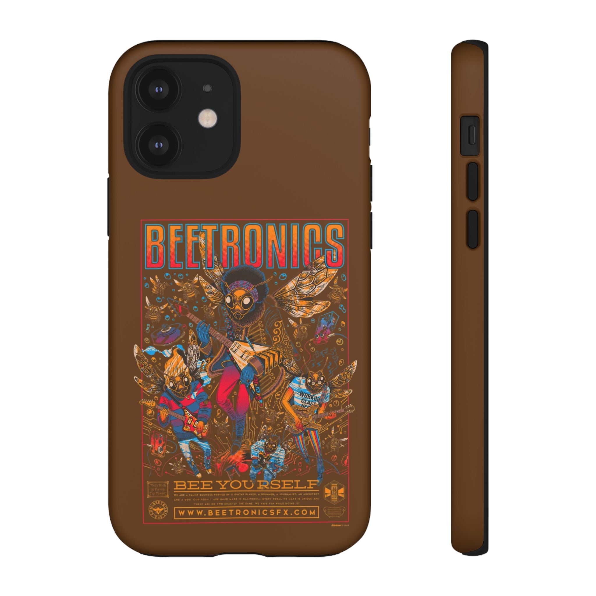 BeeTronics Rock Band – Psychedelic Bee Guitarist iPhone Case