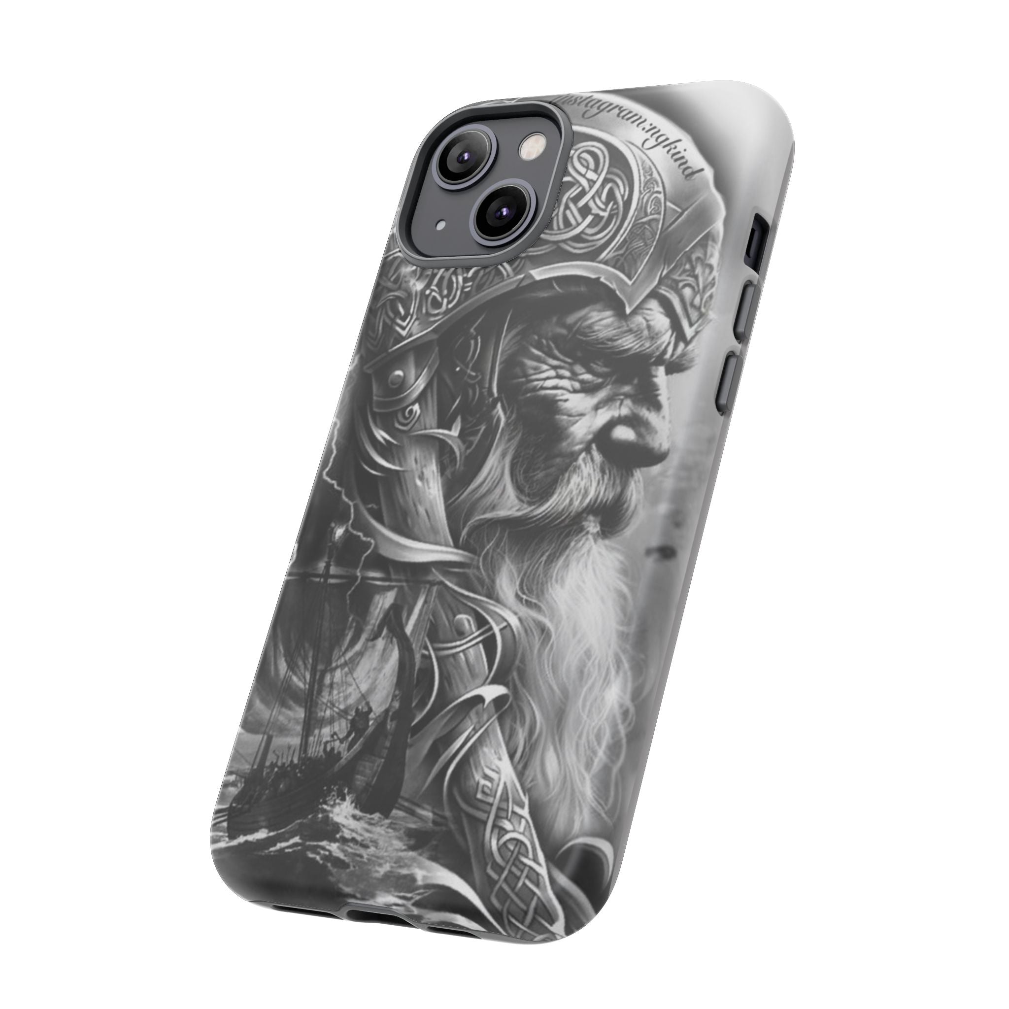 Viking Warrior & Longship – Norse Mythology iPhone Case