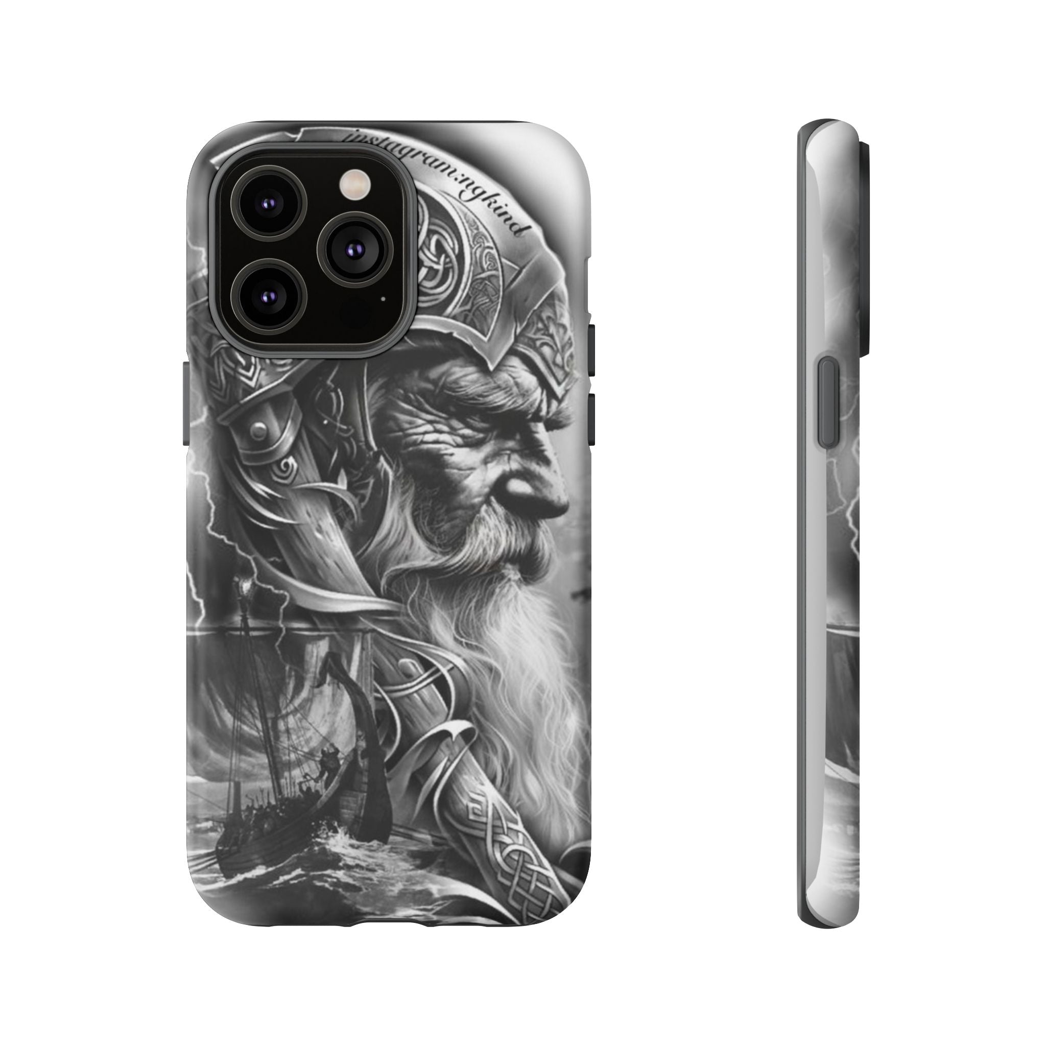 Viking Warrior & Longship – Norse Mythology iPhone Case