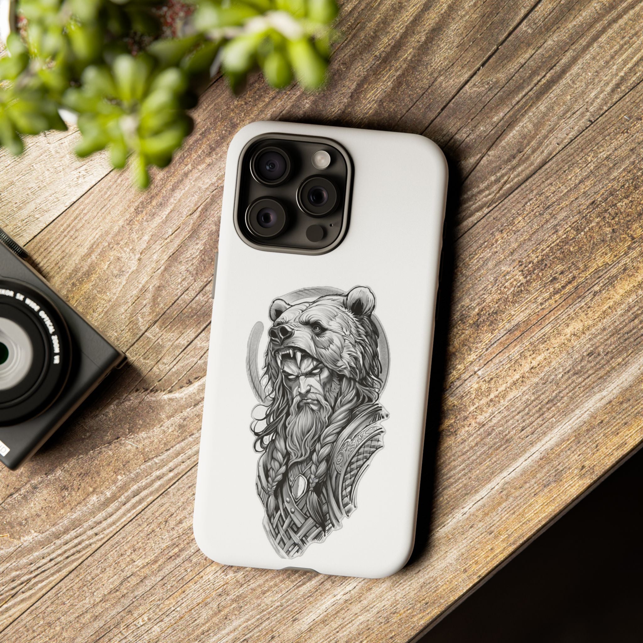 Viking Berserker Bear – Norse Warrior iPhone Case