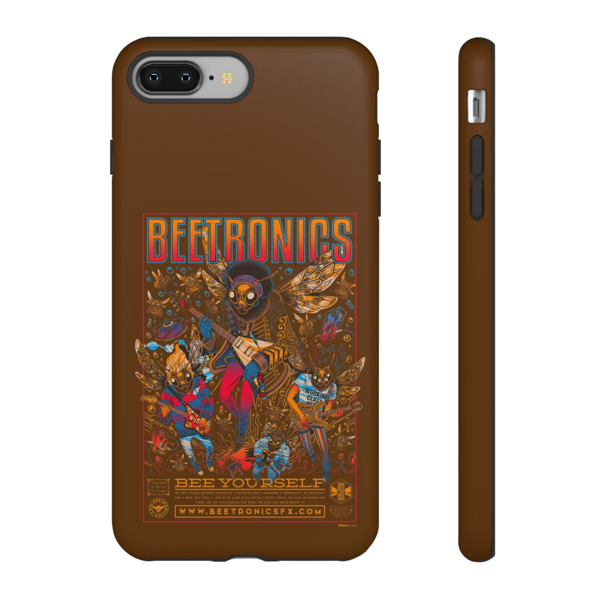 BeeTronics Rock Band – Psychedelic Bee Guitarist iPhone Case