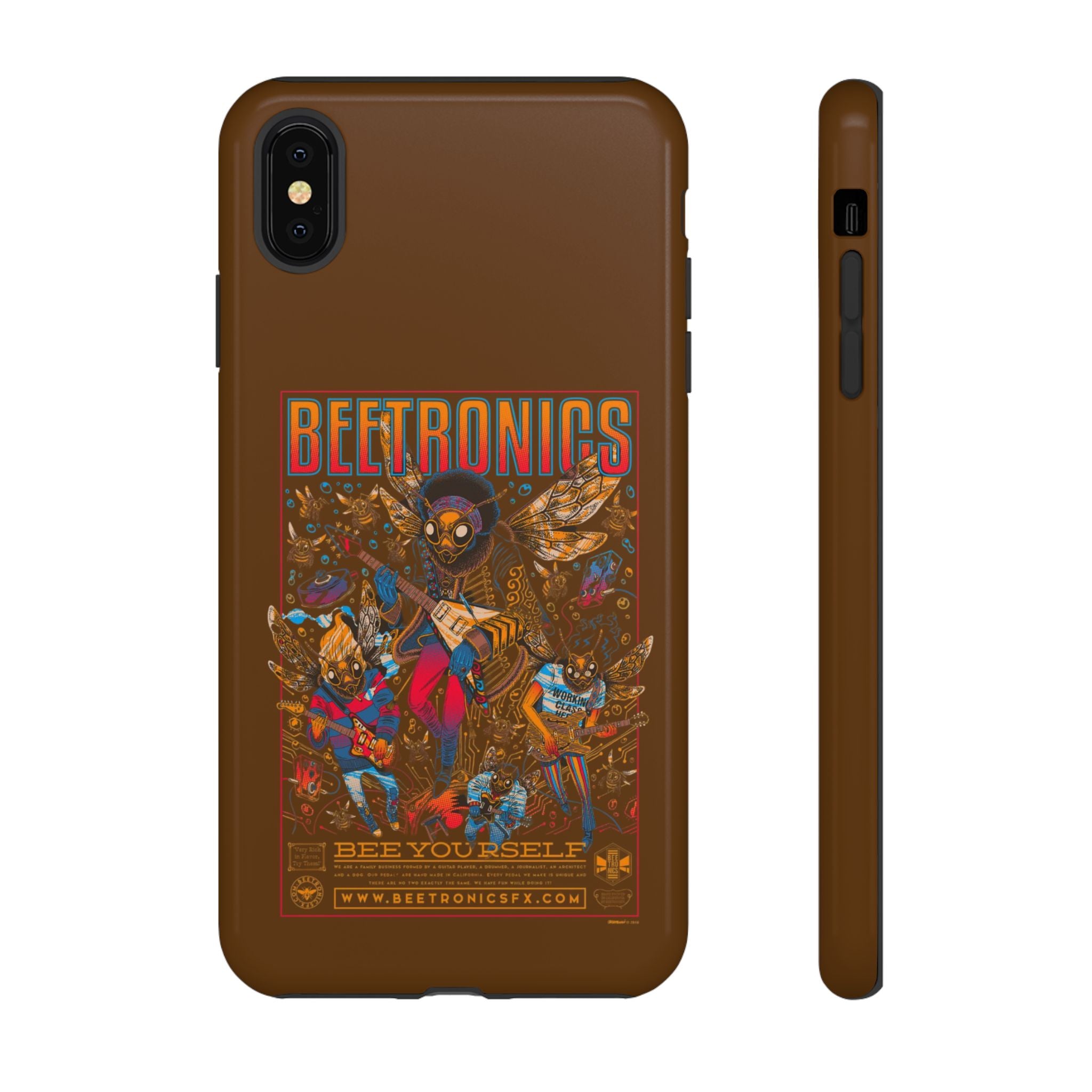 BeeTronics Rock Band – Psychedelic Bee Guitarist iPhone Case