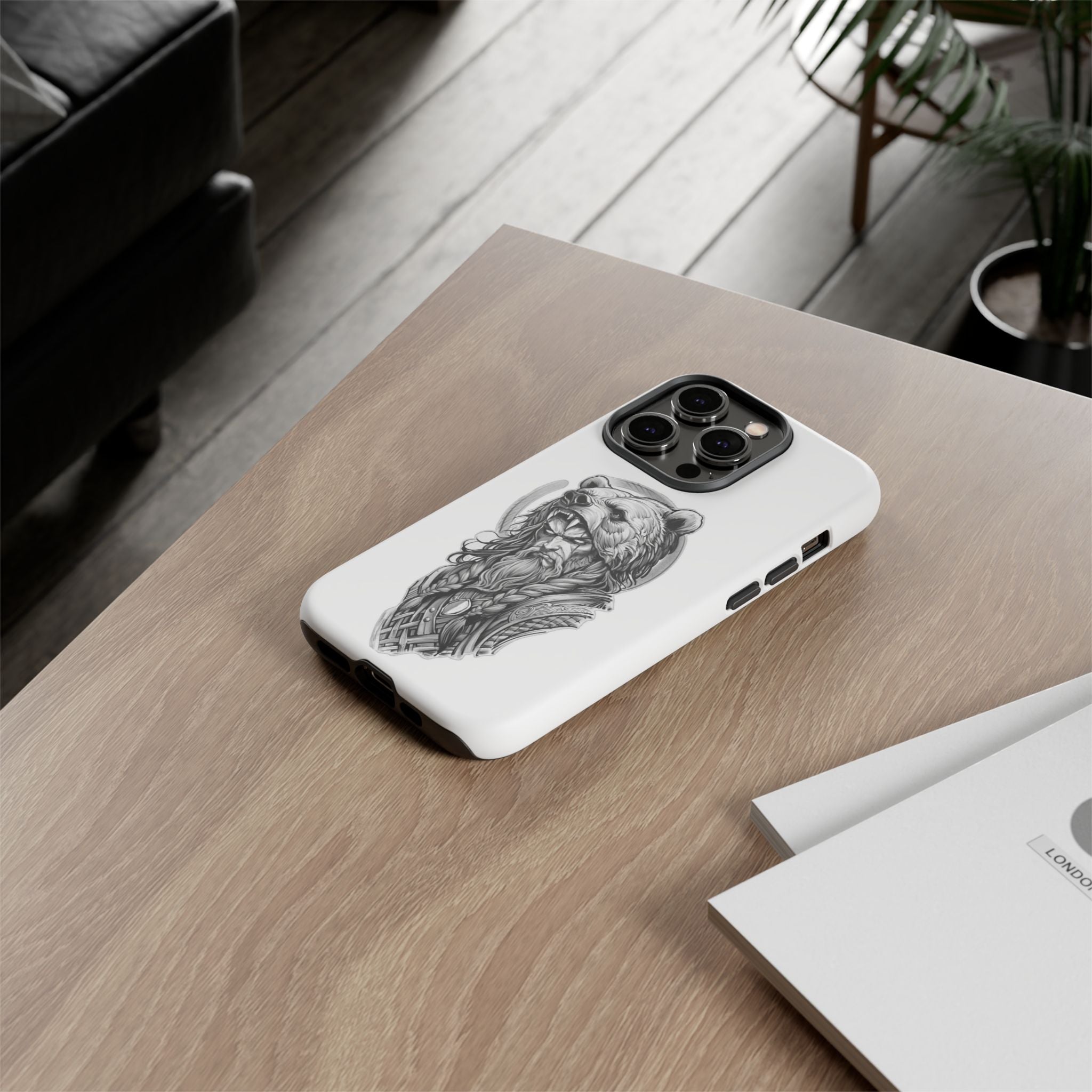 Viking Berserker Bear – Norse Warrior iPhone Case