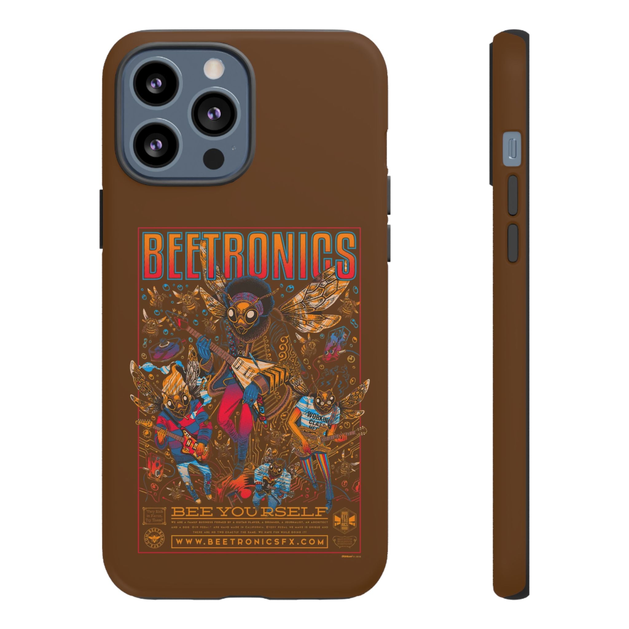 BeeTronics Rock Band – Psychedelic Bee Guitarist iPhone Case