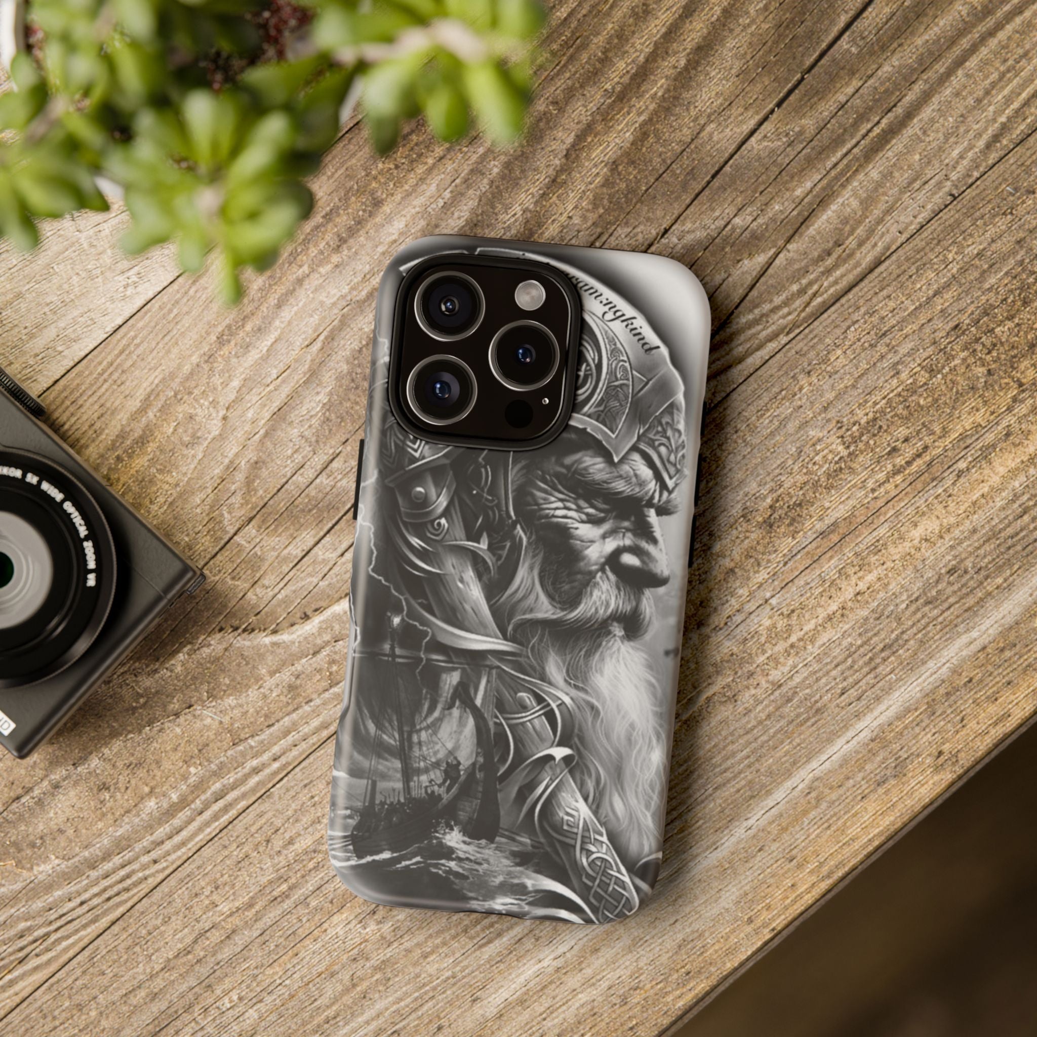 Viking Warrior & Longship – Norse Mythology iPhone Case