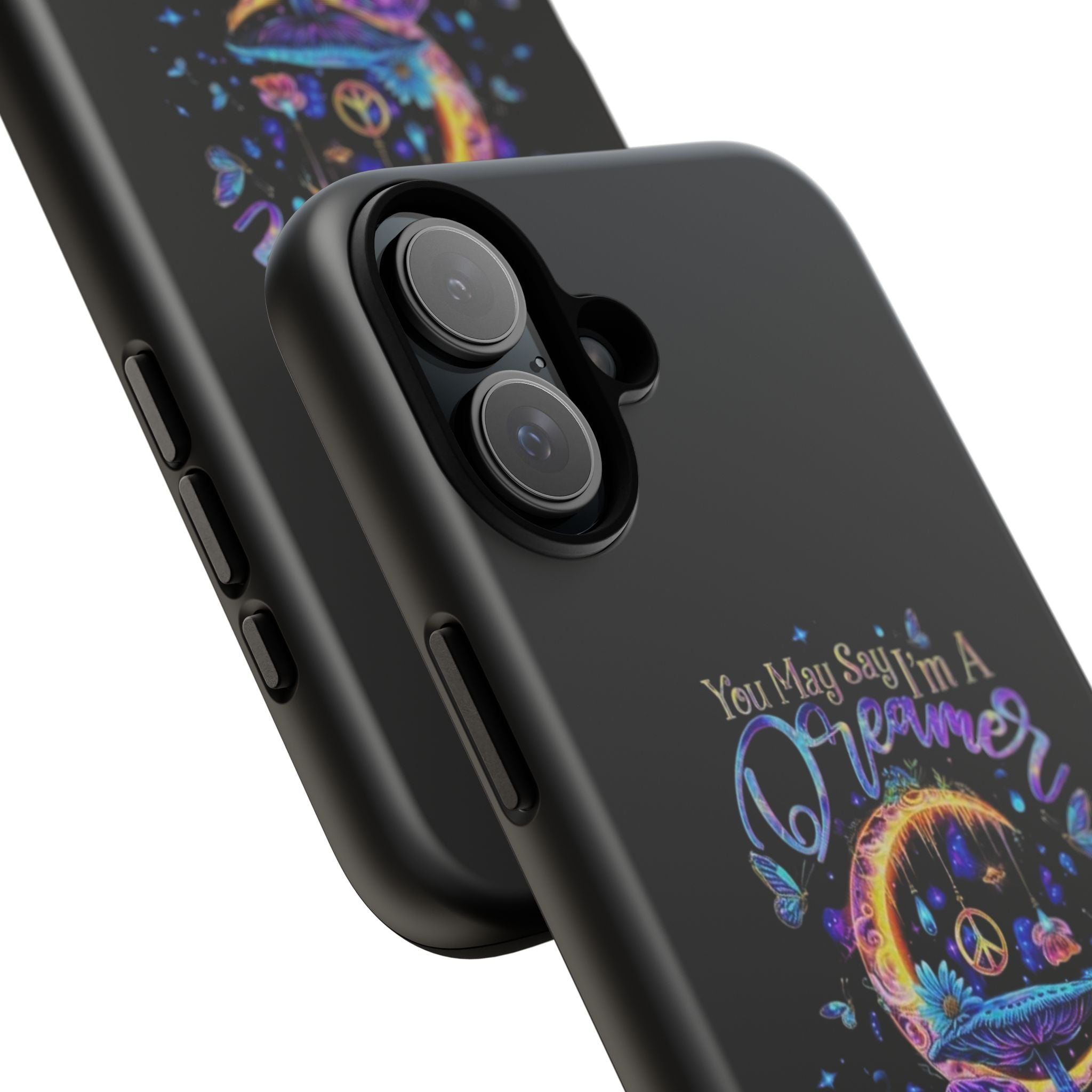 Dreamer Moon & Mushrooms – Neon Psychedelic iPhone Case