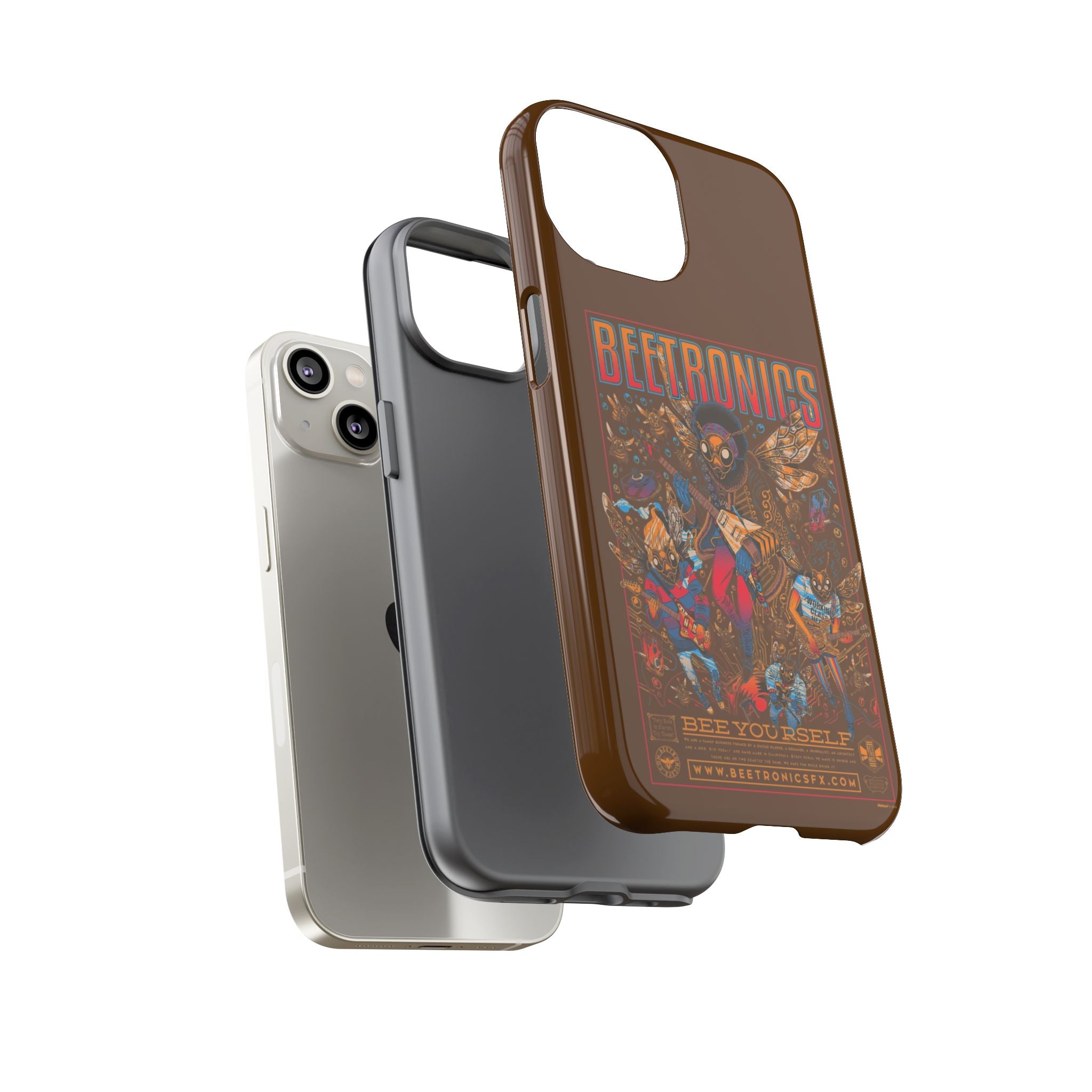 BeeTronics Rock Band – Psychedelic Bee Guitarist iPhone Case